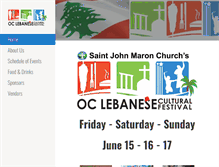 Tablet Screenshot of oclebanesefestival.com